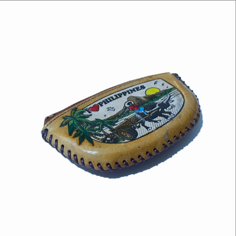 Handmade Leather Coin Purse - Farm